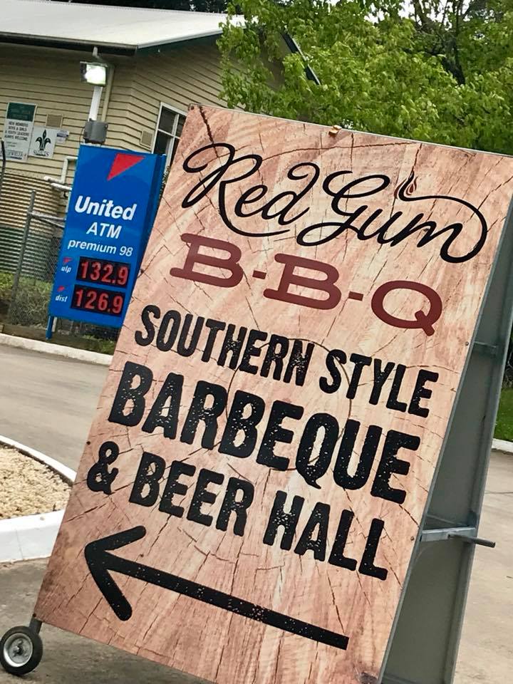 Red Gum BBQ sign