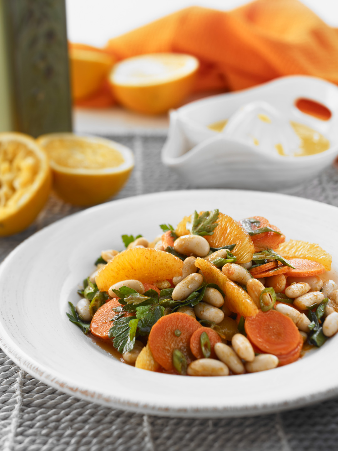 Carrot, Orange and Cannellini Bean Salad
