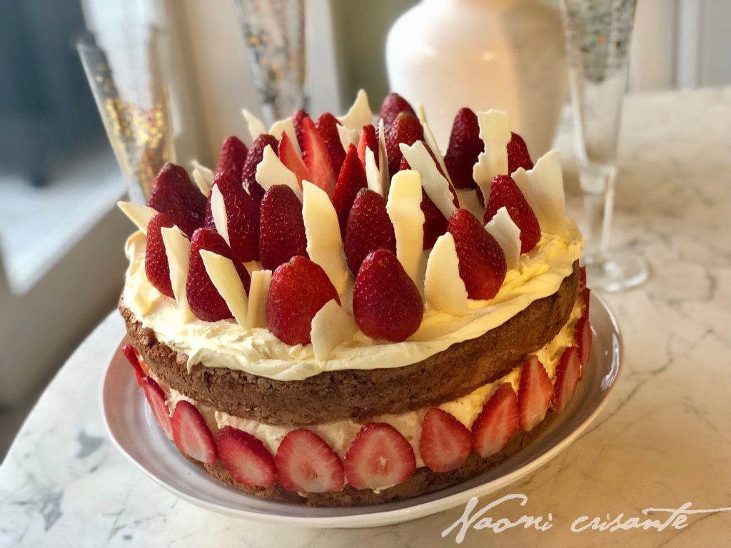 Strawberries and Cream Celebration Cake
