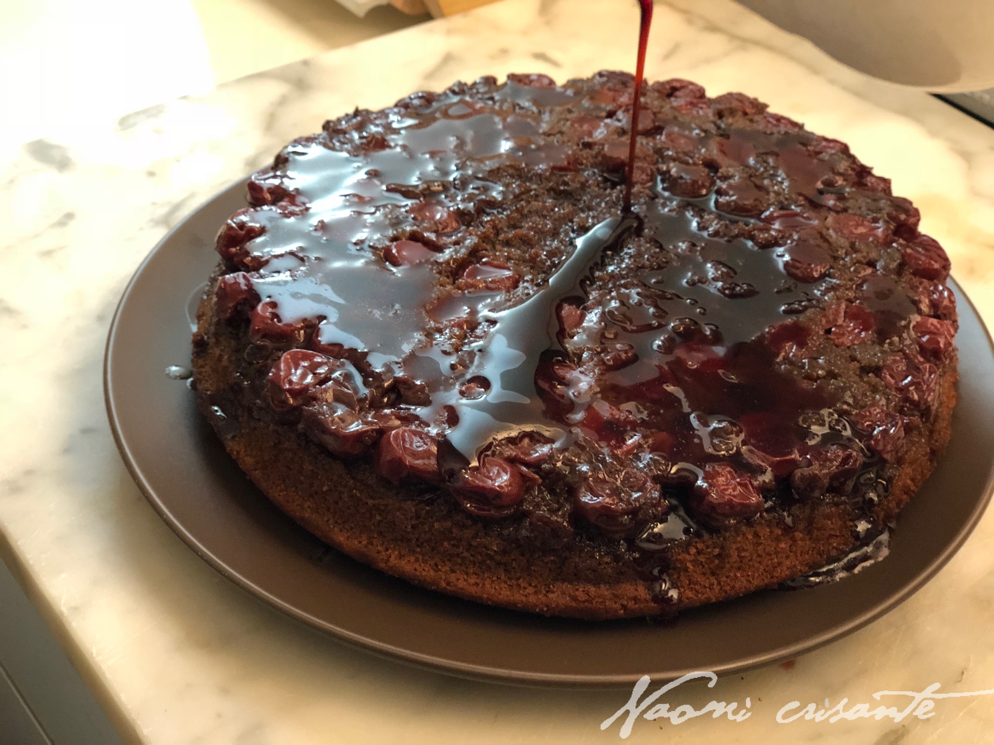 Sour Cherry Chocolate Cake