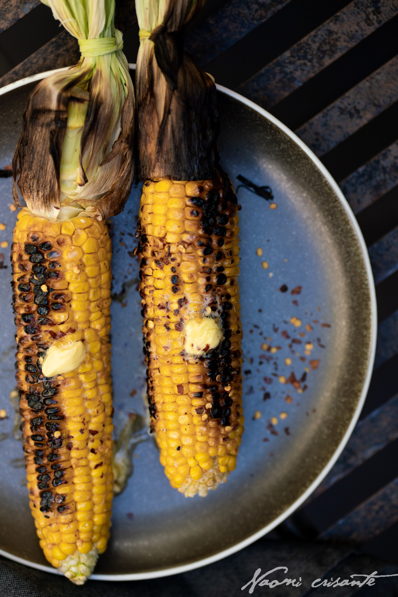 Charred Corn with Chilli Butter