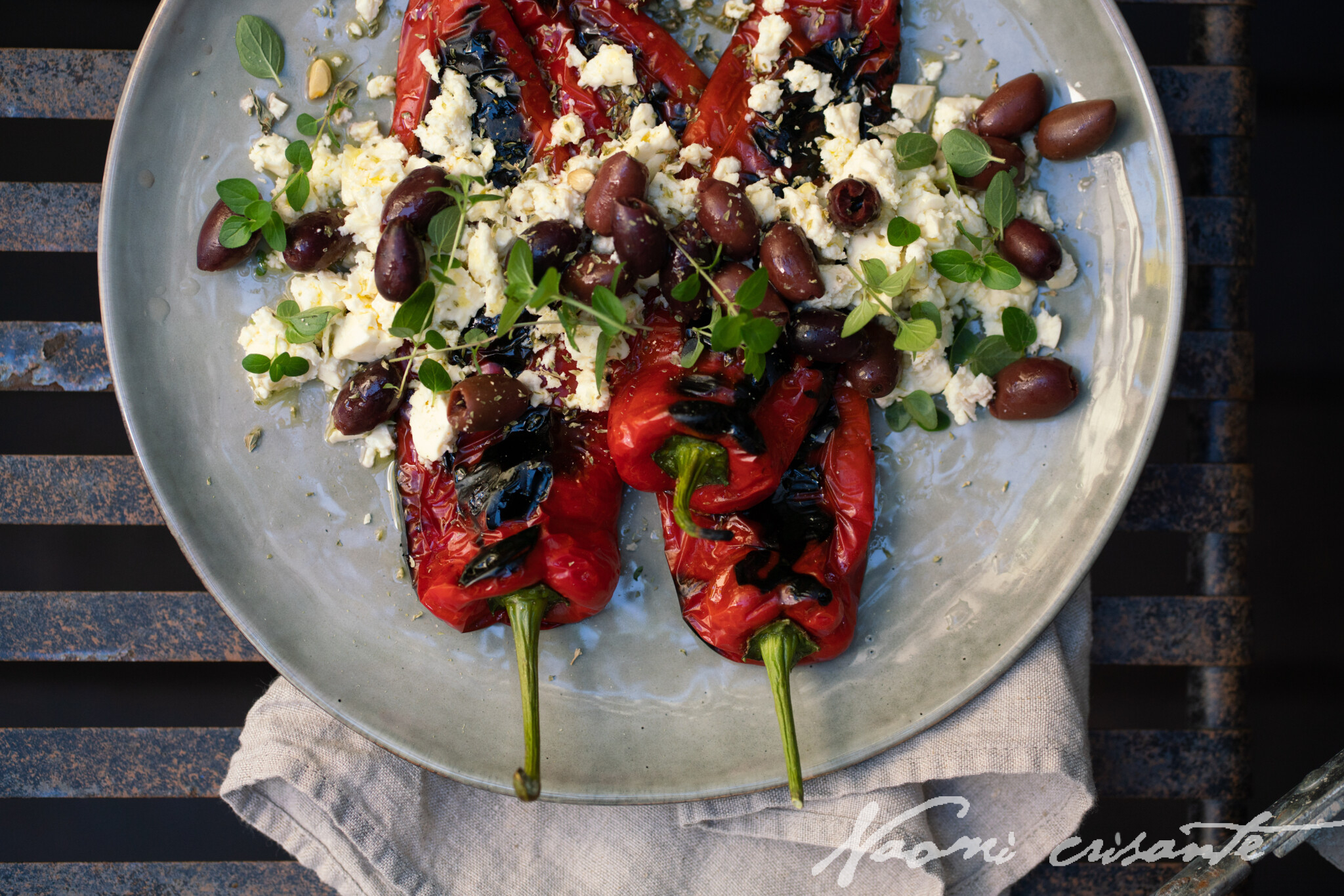 Roast Capsicum with Feta and Olives