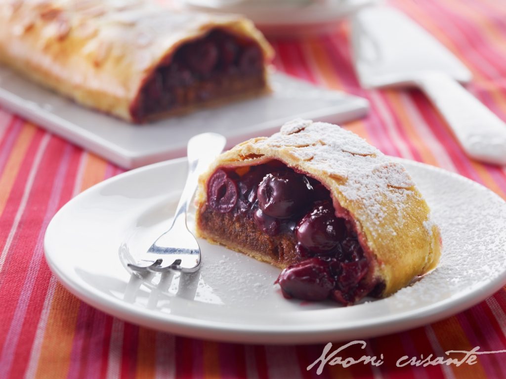 Sour Cherry and Almond Strudel