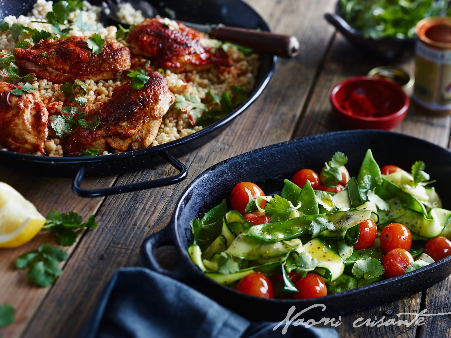 Smoked Paprika Chicken with Sprig Vegetables and Couscous