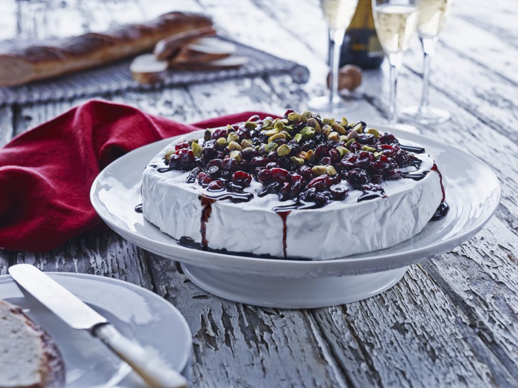 Furneaux Torte with Cabernet Cranberries and Pistachios