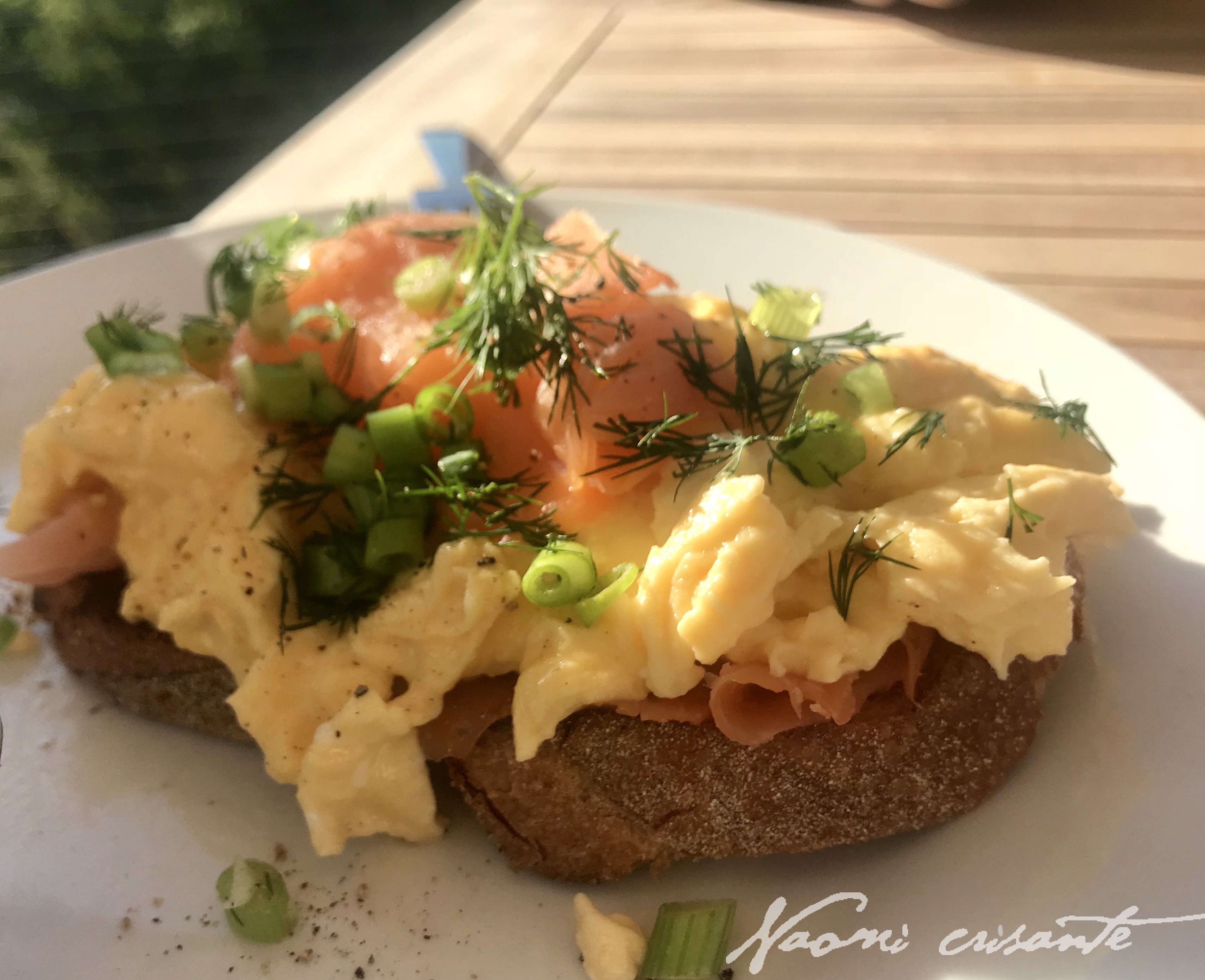 Scrambled Eggs with Smoked Salmon and Dill