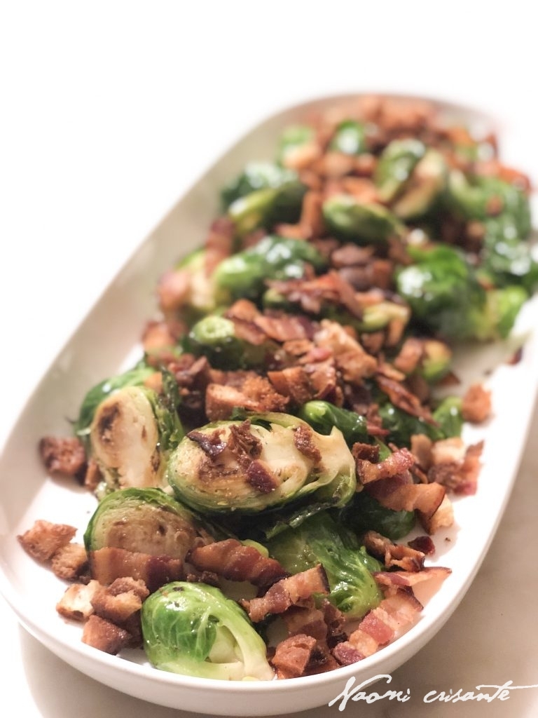 Brussel Sprouts with Pancetta Crumbs